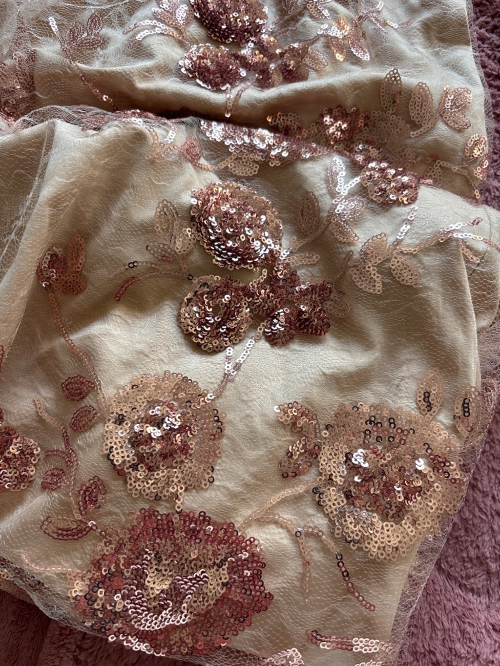 Lulus Shine Language Rose Gold Sequin Mermaid Maxi Dress Pink - Size S - Picture 3 of 3